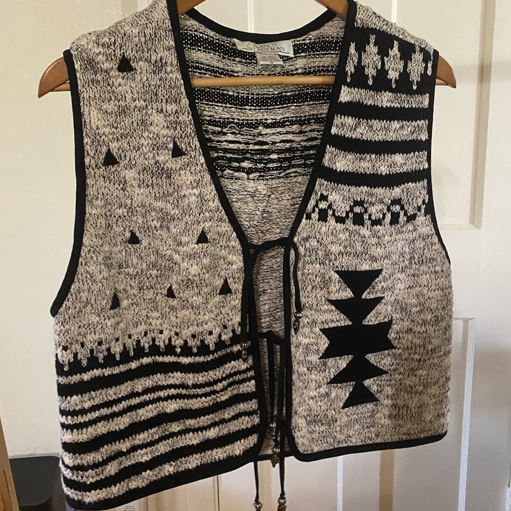 Vintage vest with a modern western/aztec feel